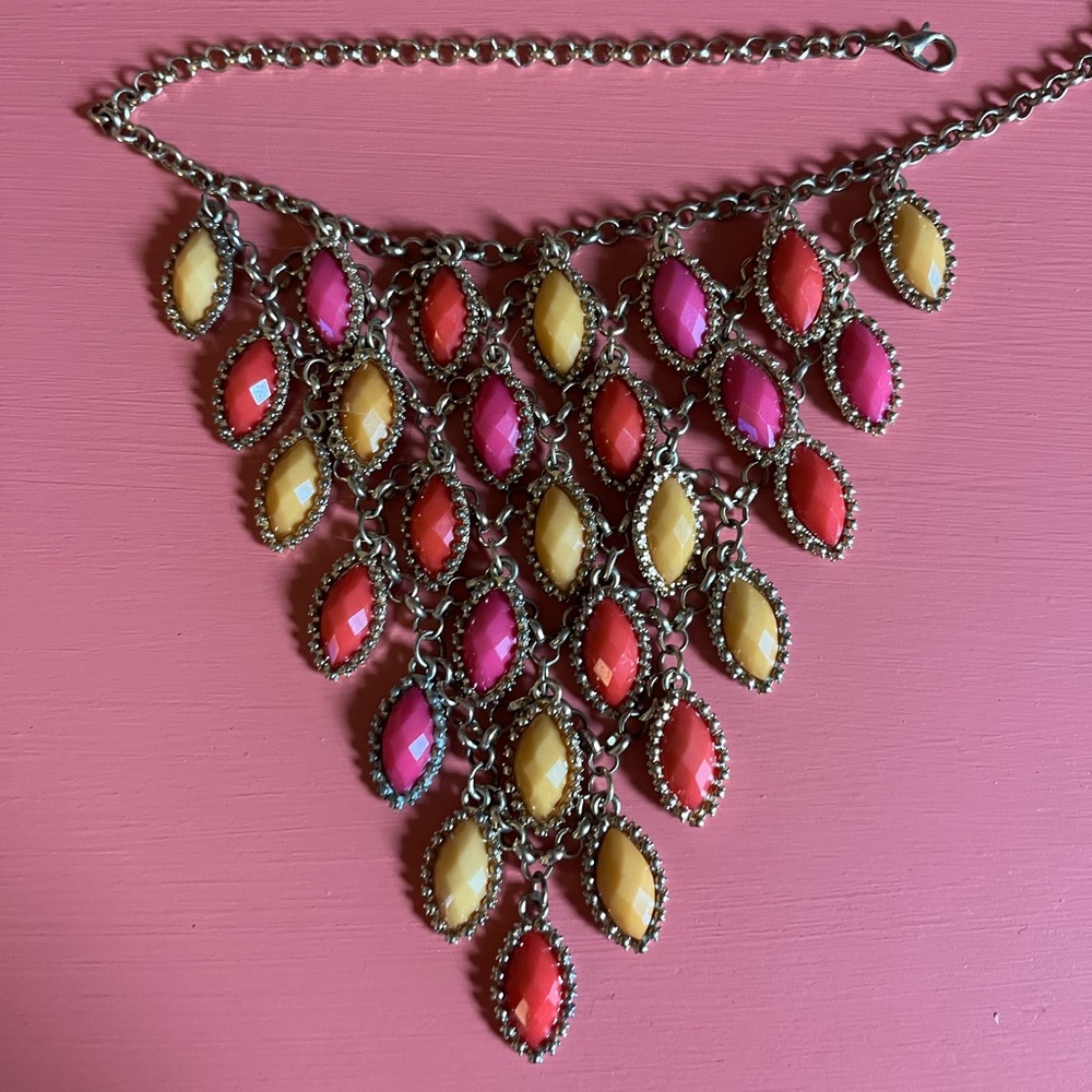 Fun Colorful Statement Necklace - image 1